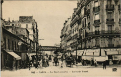 Carte postale ancienne La rue Lecourbe
                                                                     à Paris 15e
                                