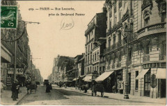 Carte postale ancienne Rue Lecourbe, prise du boulevard Pasteur
                                                                     à Paris 15e
                                