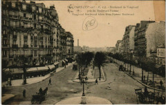 Carte postale ancienne Boulevard de Vaugirard pris du Boulevard Pasteur
                                                                     à Paris 15e
                                