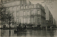 Paris 8e - Crue de la Seine - Cours la Reine à Paris 8e
