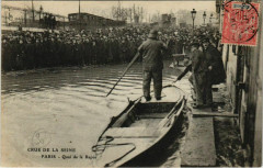 Paris 12e - Crue de la Seine - Quai de la Rapée à Paris 12e