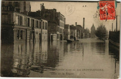 Paris 12e - Les Inondations - Quai de la Rapée à Paris 12e