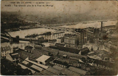 Carte postale ancienne Crue de la Seine - 29 Janvier 1910 - Vue Générale prise de la Tour de l'Horloge
                                                                     à Paris 12e
                                