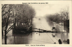 Paris 12e - Souvenir des Inondations Quai et Porte de Bercy à Paris 12e