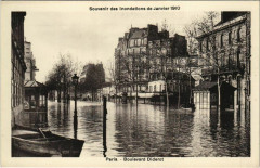 Souvenir des Inondations de Janvier 1910 - Boulevard Diderot à Paris 12e