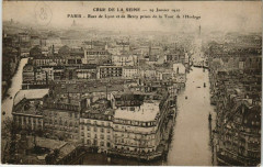 Carte postale ancienne Rues de Lyon et de Bercy prises de la Tour de l'Horloge
                                                                     à Paris 12e
                                