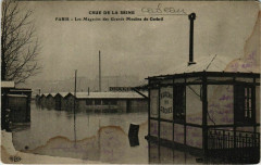 Carte postale ancienne Inondations 1910 Paris Les Magasins des Grands Moulins de Corbeil
                                                                     à Corbeil-Essonnes
                                