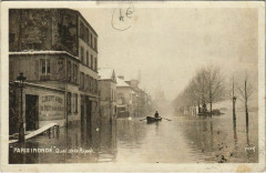 Carte postale ancienne Paris 12e - Paris inondé - Quai de la Rapée
                                                                     à Paris 12e
                                