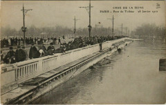 Carte postale ancienne Crue de la Seine - Pont de Tolbiac - 28 Janvier 1910
                                                                     à Paris 12e
                                