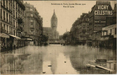 Carte postale ancienne Inondation de Paris, Janvier-Février 1910 - Rue de Lyon
                                                                     à Paris 12e
                                