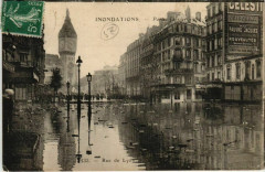 Carte postale ancienne Inondations - Janvier 1910 - Rue de Lyon
                                                                     à Paris 12e
                                