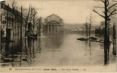 Carte postale ancienne Inondations de Paris (Janvier 1910) - Place de la Nativité
                                                                     à Paris 12e
                                