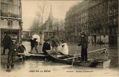 Carte postale ancienne Crue de la Seine - Avenue d'Aumesnil
                                                                     à Paris 12e
                                