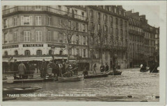 Paris inondé 1910 - Entrée de la rue de Lyon à Paris 12e