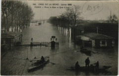 Carte postale ancienne Paris 13e - Porte la Gare et Quai d'Ivry
                                                                     à Paris 13e
                                