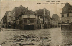 Carte postale ancienne Crue de la Seine - Grenelle - Carrefour Violet - 28 Janvier 1910
                                                                     à Paris 15e
                                
