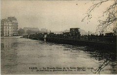 Paris 4e - Le Pont Sully au Maximum de la Crue à Paris 4e