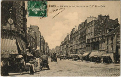 Carte postale ancienne La Rue de la Chapelle
                                                                     à Paris 18e
                                