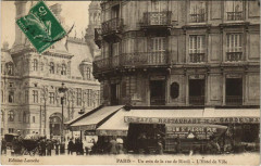 Paris 1e - Un coin de la rue de Rivoli - L'Hotel de Vil à Paris 1er