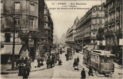 Paris 9e - Rue Réaumur vers l'Opéra à Paris 9e