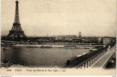 Viaduc du Métro et la Tour Eiffel à Paris 16e