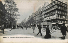 Paris 2e - Perspective du boulevard Montmartre à Paris 2e