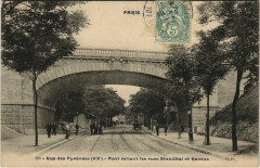 Rue des Pyrénées - Pont reliant les rues Stendhal et Ramus -
																					75020 Paris 20e
																			