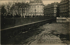 Paris 4e - Le Pont Saint-Louis au maximum de la Crue  -
																					75004 Paris 4e
																			