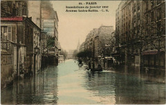 Inondations de janvier 1910 - Avenue Ledru-Rollin à Paris 12e