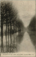 Inondations de Paris (Janvier 1910) - Le Quai de Bercy à Paris 12e