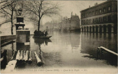 Carte postale ancienne Paris 12e - Inondations de Paris - Quai de la Rapée - Ll.55 
                                                                     à Paris
                                