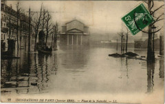 Carte postale ancienne Inondations de Paris (Janvier 1910) - Place de la Nativité
                                                                     à Paris 12e
                                