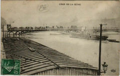 Carte postale ancienne Paris crue de la Seine Inondations 1910
                                                                     à Paris
                                