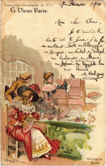 Paris Expo 1900 - Le Vieux Paris - Articles de Mode  à Paris