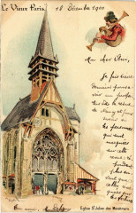Paris Expo 1900 - Le Vieux Paris Eglise Saint-Julien des Ménétriers à Paris