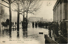 Paris 7e - Crue de la Seine - Avenue Rapp  à Paris 7e