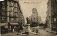 Carte postale ancienne Statue de Jeanne-d'Arc - Carrefour Saint-Marcel
                                                                     à Paris 5e
                                