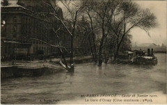 Paris 7e - Paris Inondé - La Gare d'Orsay  à Paris 7e