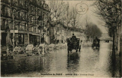 Paris 7e - Inondation de Paris - Avenue Rapp  à Paris 7e