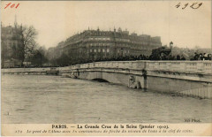Paris 7e - Le Pont de l'Alma avec 50 centimètres de...  à Paris 7e