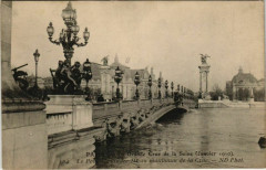 Paris 7e - Le Pont Alexandre Iii au maximum de la Crue  à Paris 7e