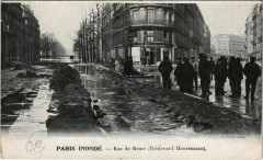 Paris 8e - Paris Inondé - Le Boulevard Haussmann  à Paris 8e