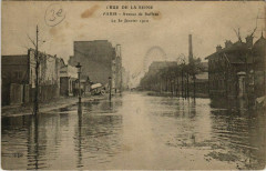 Carte postale ancienne Crue de la Seine - Avenue de Suffren - Le 30 Janvier 1910
                                                                     à Paris 7e
                                
