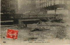 Carte postale ancienne Paris 8e - Crue de la Seine - Effondrement Cour du Hâvre 
                                                                     à Paris
                                