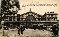Carte postale ancienne Gare de l'Est
																	 à Paris 10e
								