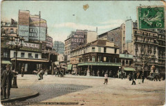 Carte postale ancienne Boulevard Rochechouart et la rue de Clignancourt
                                                                     à Paris 9e
                                