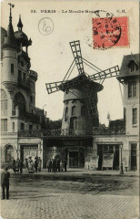 Carte postale ancienne Le Moulin Rouge
                                                                     à Paris 9e
                                