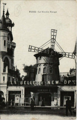 Carte postale ancienne Le Moulin Rouge
                                                                     à Paris 18e
                                