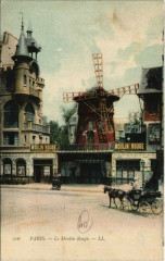 Carte postale ancienne Le Moulin Rouge
                                                                     à Paris 18e
                                