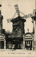 Carte postale ancienne Le Moulin Rouge
                                                                     à Paris 18e
                                
